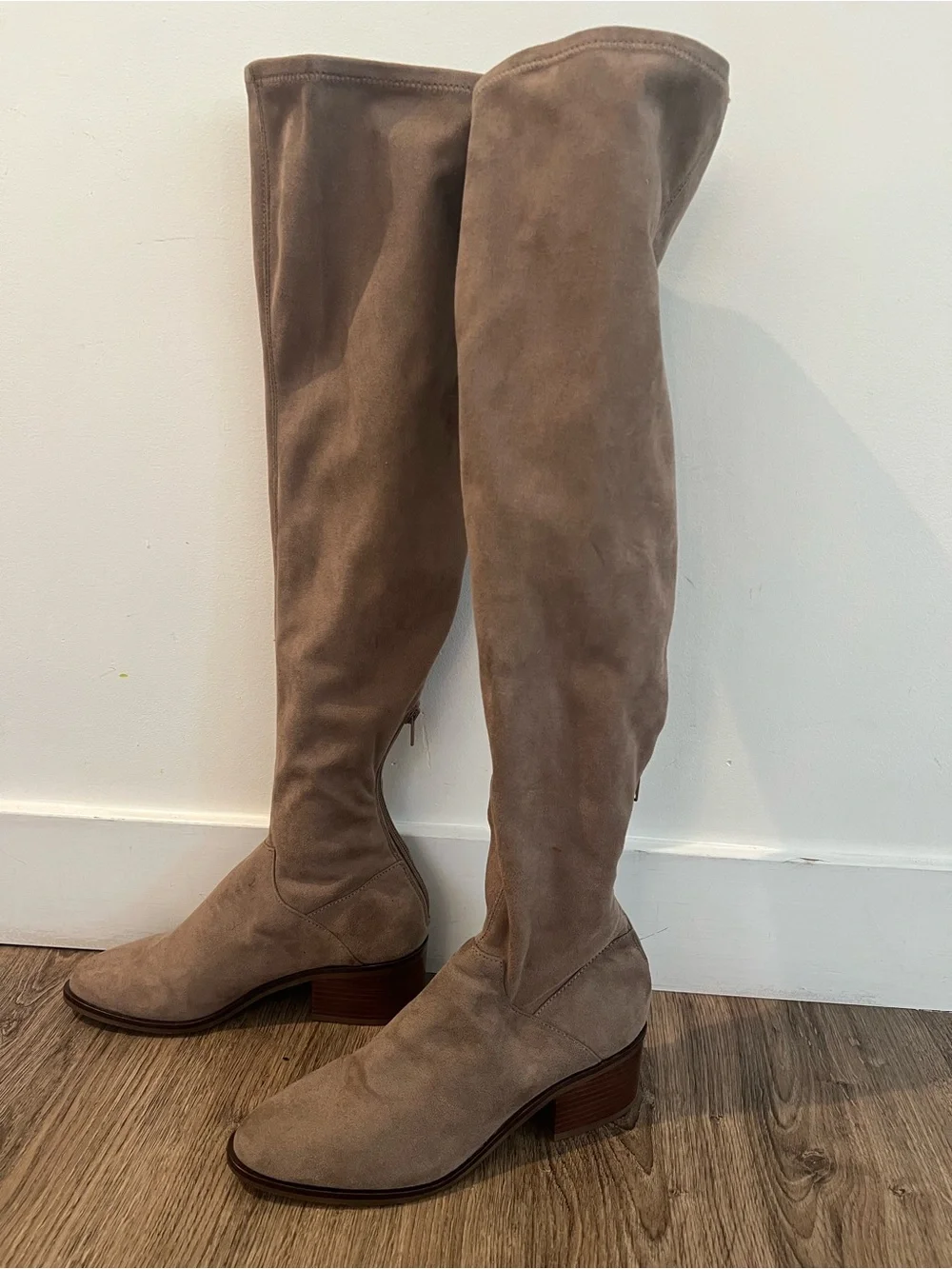Steve Madden Over-the-Knee Suede Boots - Taupe Brown
